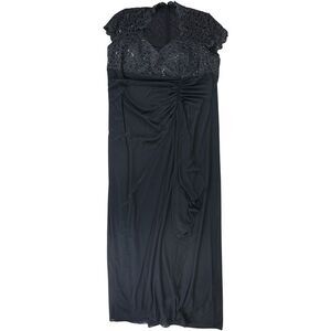 B&A Womens Sequined Gown Dress, Blue, NWT